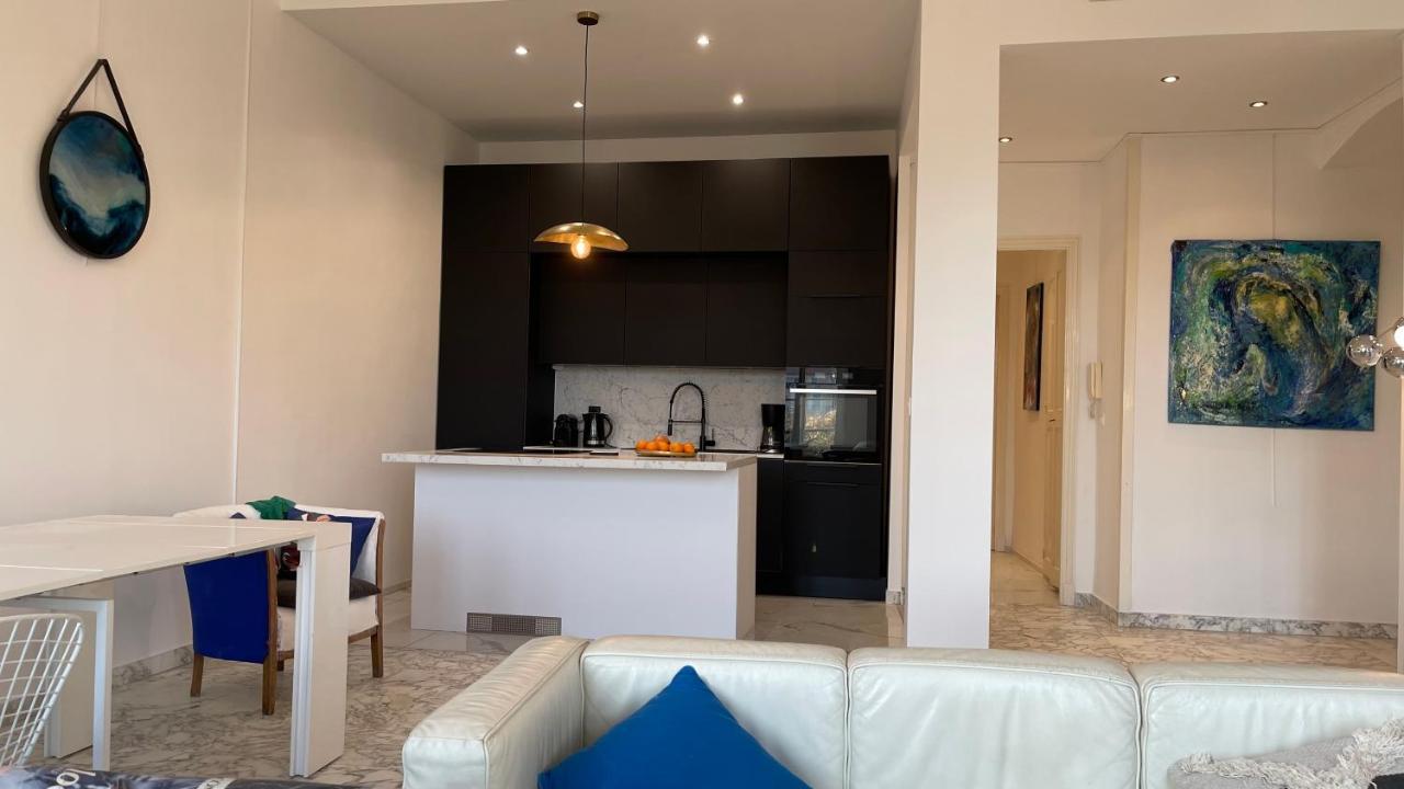 Spacious 3 Bedroom Flat Nice Center - Magnificent View-Parking Luaran gambar