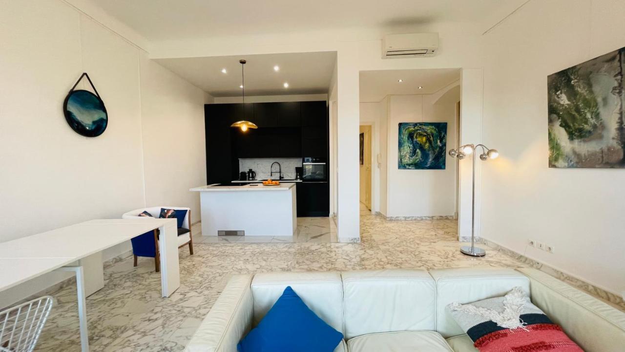 Spacious 3 Bedroom Flat Nice Center - Magnificent View-Parking Luaran gambar