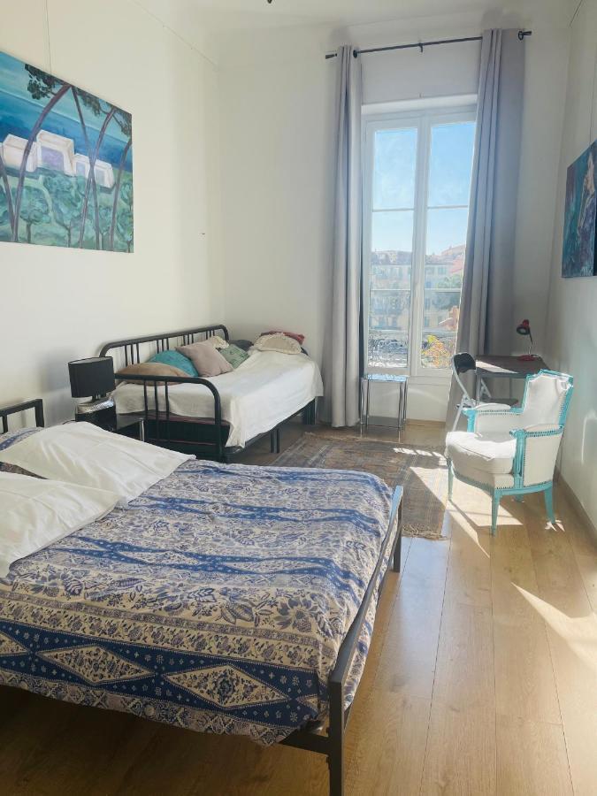 Spacious 3 Bedroom Flat Nice Center - Magnificent View-Parking Luaran gambar