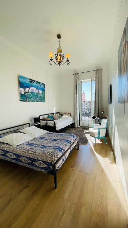 Spacious 3 Bedroom Flat Nice Center - Magnificent View-Parking Luaran gambar